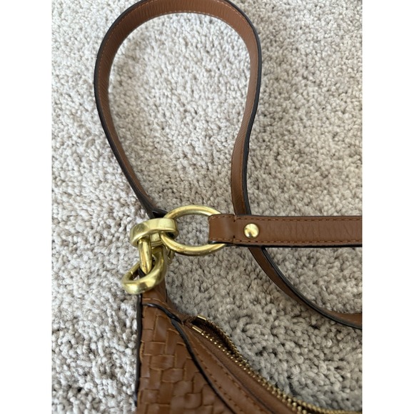 Coach Kristin Brown Woven Leather Tote Convertible Shoulder Bag Classic - Picture 9 of 10